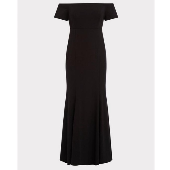 Torrid Special Occasion Black Ponte Off Shoulder Gown NWT Size 26 - Picture 2 of 10